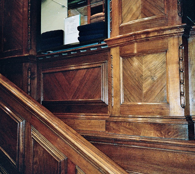 Staircase panelling in situ C14