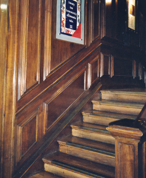 Staircase panelling in situ - C232